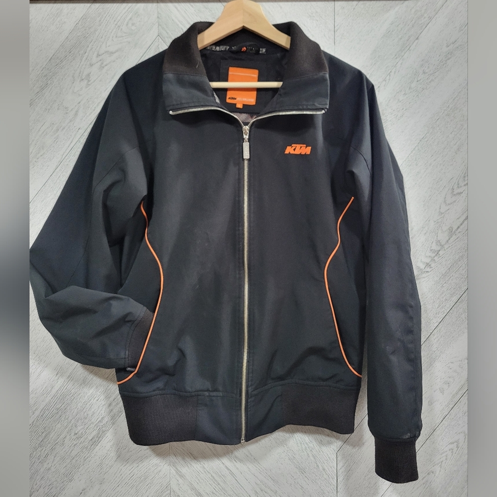 KTM Black and Orange Zip-Up Jacket Size Large